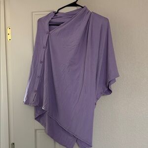 Purple Button-Up Shawl